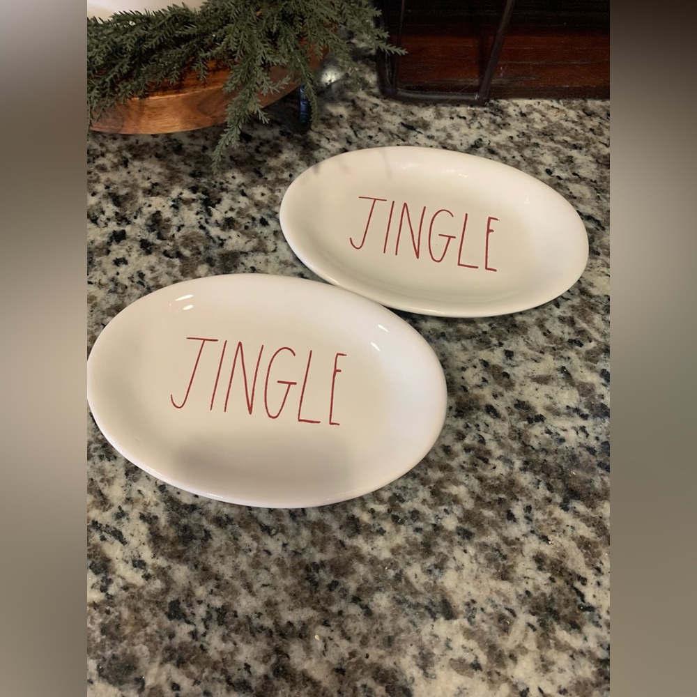Rae Dunn JINGLE oval appetizer plates